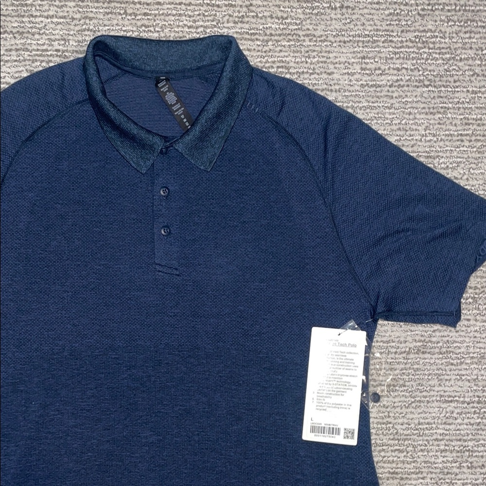 Lululemon Metal Vent Tech Polo – Men’s Large – True Navy – NWT - Picture 5 of 9
